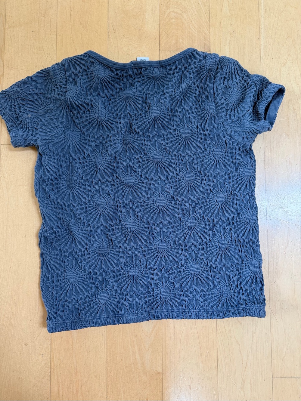 short sleeve, steel blue top size s
